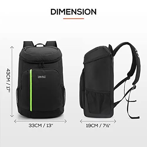TOURIT Cooler Backpack 30 Cans Lightweight Insulated Backpack Cooler Leak-Proof