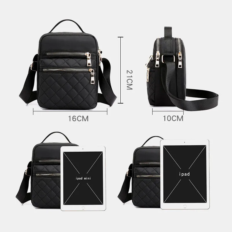 Women Large Capacity Multi-Pocket Waterproof Handbag Shoulder Bag Crossbody